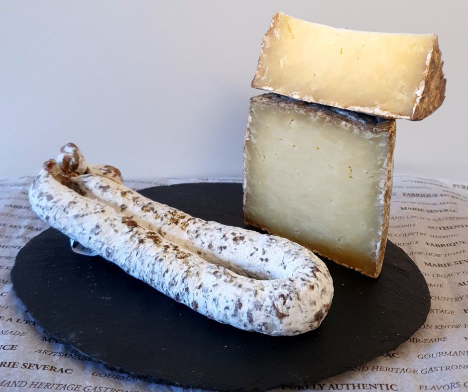 Saucisse sèche & Fromage Demi Sénerac du Cantal