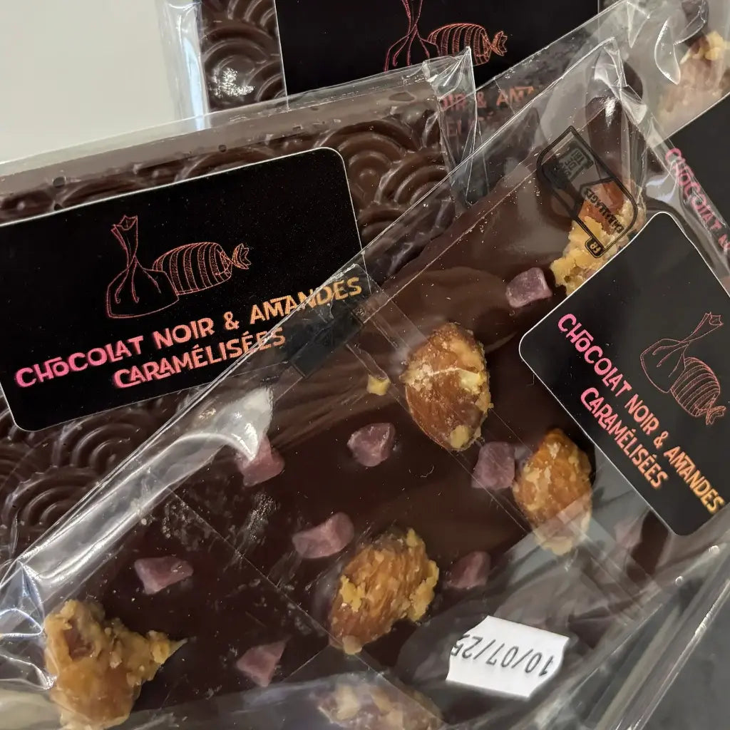 Tablette Chocolat Noir Amandes Caramélisées