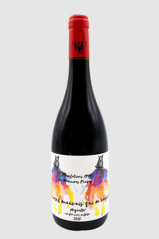 6 bouteilles vin rouge : Au vent mauvais qui m'emporte