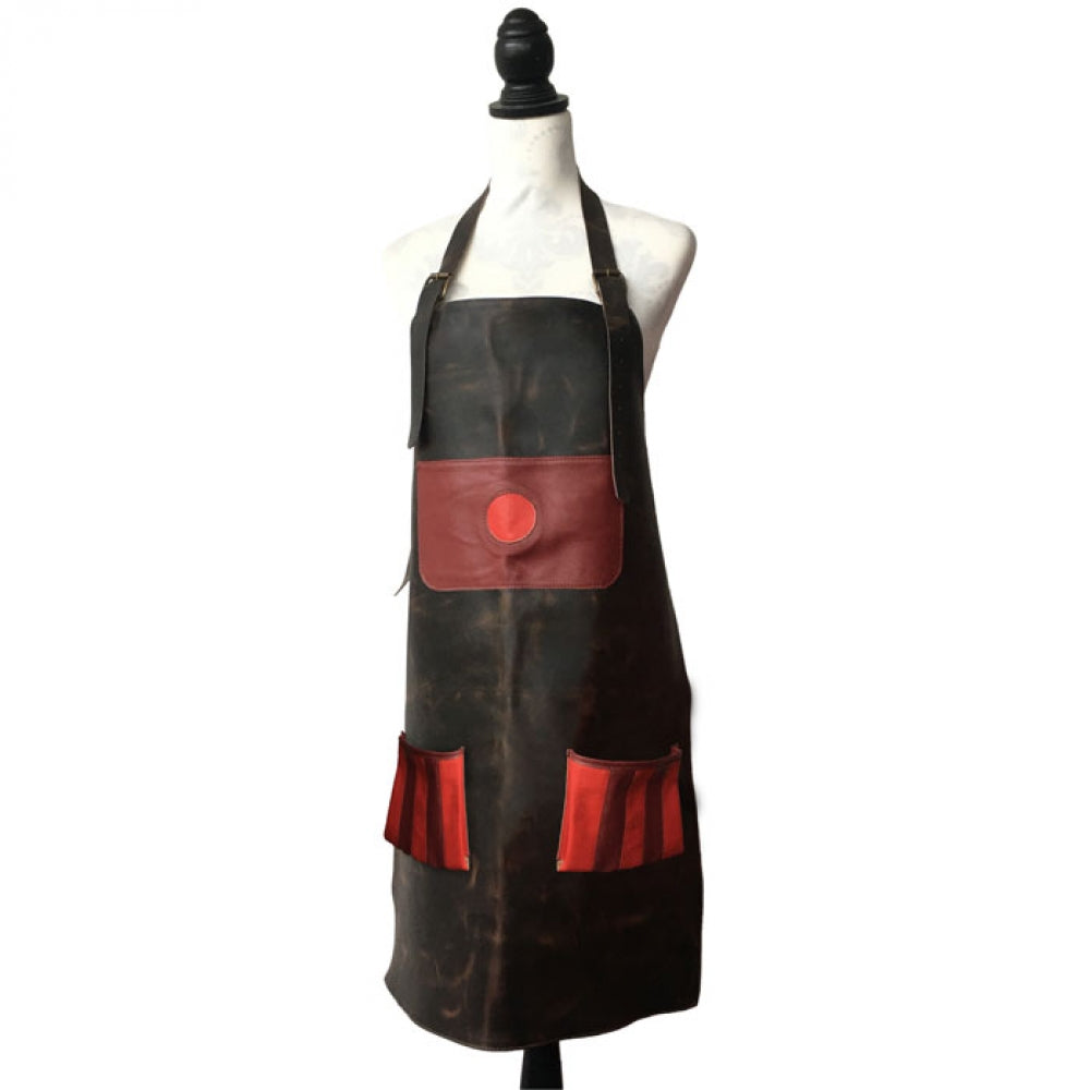 Tablier en Cuir avec poche(s)