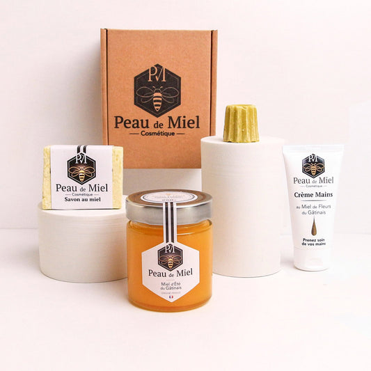 Coffret Miel, Savon, Shampoing et Crème mains au Miel