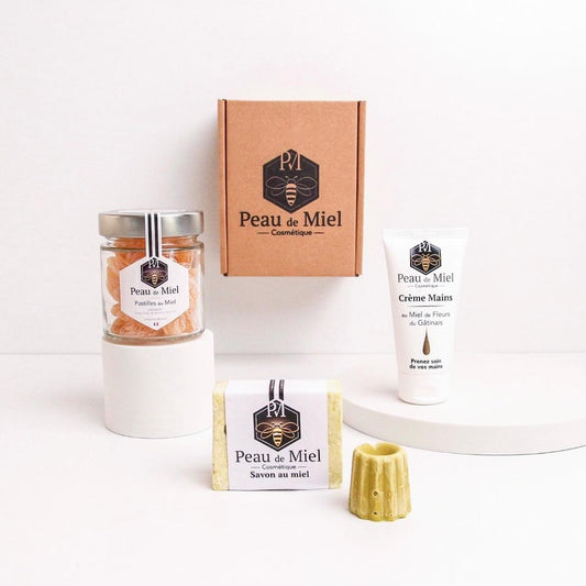 Coffret Pastilles, Crème, Savon et Shampoing au Miel