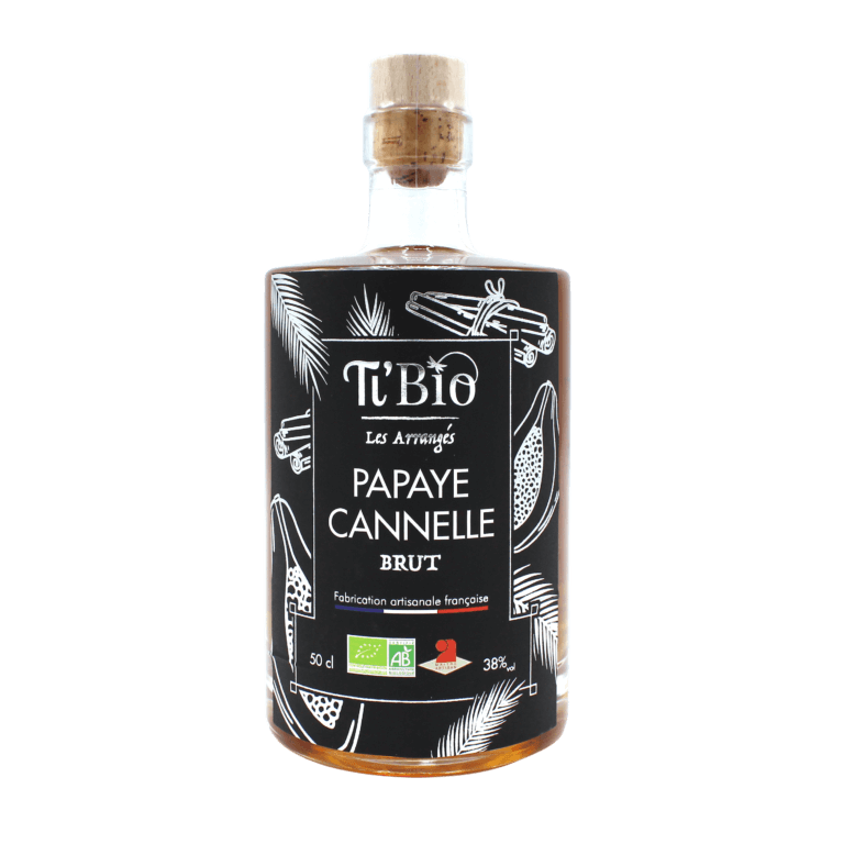 Rhum Bio Arrangé Brut TiBio Papaye Cannelle
