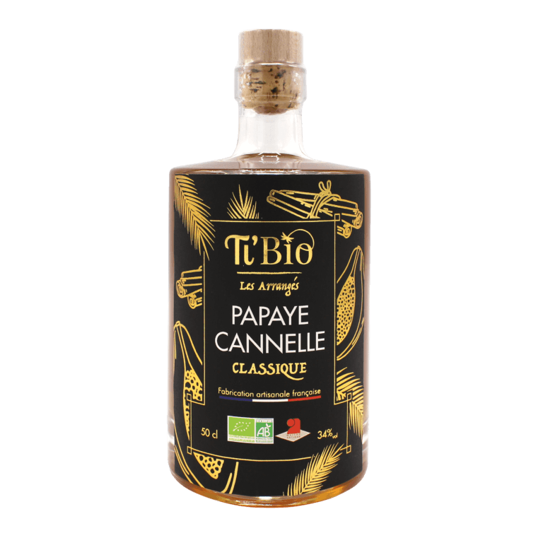 Rhum Bio Arrangé TiBio Papaye Cannelle