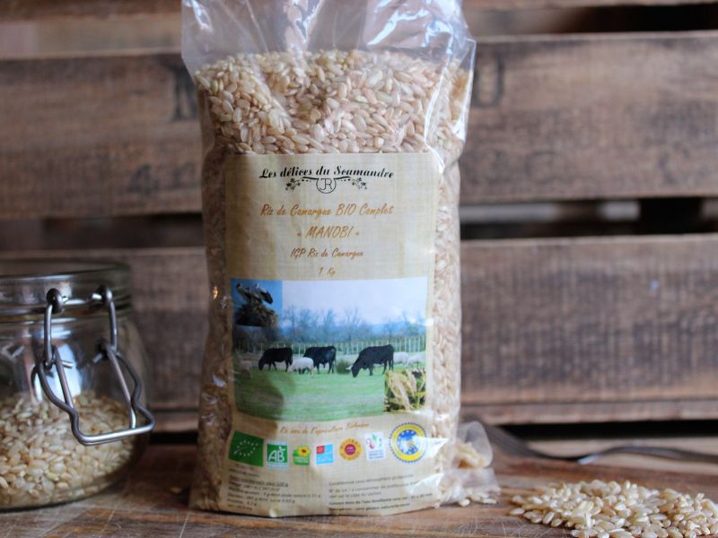 Riz de Camargue Bio IGP - Riz complet "Manobi" 1 kg