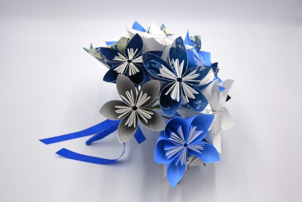 Bouquet de fleurs Origami "Marine"